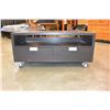 Image 2 : ROLLING COFFEE TABLE ENTERTAINMENT STAND