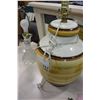 Image 3 : THREE VARIOUS TABLE LAMPS CRYSTAL POTTERY AND HAND PAINTED WOOD