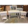 Image 1 : MODERN WHITE VANITY WITH MIRROR AND TWO MATCHING NIGHTSTANDS