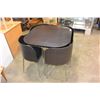 Image 1 : BLACK DINING TABLE AND FOUR CHAIRS