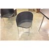 Image 3 : BLACK DINING TABLE AND FOUR CHAIRS