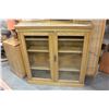 Image 1 : VINTAGE OAK GLASS DOOR BOOKCASE