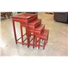 Image 2 : FOUR ROSEWOOD NESTING TABLES