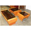 Image 2 : TEAK 3 PIECE COFFEE TABLE SET