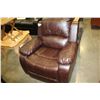 Image 1 : NEW BROWN LEATHER LOOK ROCKING RECLINER CHAIR RETAIL $799