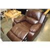Image 2 : NEW BROWN LEATHER LOOK ROCKING RECLINER CHAIR RETAIL $799