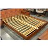 Image 2 : TEAK QUEENSIZE HEADBOARD AND AND MATCHING 3 DRAWER NIGHTSTANDS
