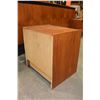 Image 8 : TEAK QUEENSIZE HEADBOARD AND AND MATCHING 3 DRAWER NIGHTSTANDS