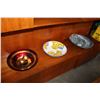 Image 1 : THREE LARGE ART GLASS CENTER BOWLS