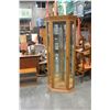 Image 1 : BUHLER FURNITURE SOLID OAK CORNER GLASS DISPLAY CABINET