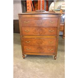 VINTAGE 4 DRAWER HIGHBOY DRESSER