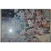 Image 2 : LARGE FRAMED FLORAL PRINT OF DAISEYS AND PRINT OF WALKING IN THE RAIN