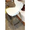 Image 1 : PAIR OF WHITE AND CHROME STOOLS