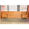 Image 1 : OAK QUEENSIZE STORAGE BEDFRAME WITH ATTACHED NIGHTSTANDS