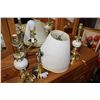 Image 1 : PAIR OF BRASS TABLE LAMPS AND BRASS SWING ARM LAMP