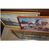 Image 2 : LOUISIANA STEAMBOAT ADVERT AND FRAMED COWBOY AND MOUNTAIN