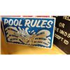 Image 3 : TWO TIN SIGNS AND SIGN BOARD