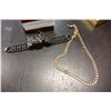 Image 2 : GOLD PLATED CHAIN AND MOTORCYCLE WATCH