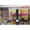 Image 1 : THREE SMALL TOTEM POLES AND REMINGTON PRINTS