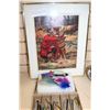 Image 1 : CARD OF SALMON FLIES AND BOX WITH LURES AND MOUNTIE PRINT