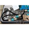 Image 2 : VINTAGE BEADED CHAIN NECKLACE EARRINGS AND AFRICAN BEADED NECKLACE