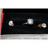 Image 2 : 14KT PLATED EARRINGS AND RING SET
