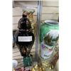 Image 1 : 24KT PAINTED GREEK URN AND EASTERN VASE AND ANTIQUE HAND PAINTED VASE