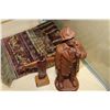 Image 2 : CRAVED FIREMAN AND RELIGIOUS FIGURE ROSARY AND TAPESTRY