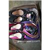 Image 1 : BOX OF HIGH HEELS AND LEATHER BELTS