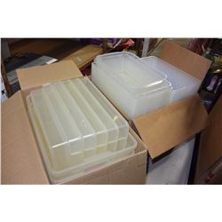 LOT OF PLASTIC TOTES