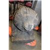 Image 2 : TWO LARGE CARVED WOODEN LION STATUES