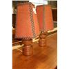 Image 2 : PAIR OF TEAK TABLE LAMPS