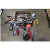 Image 1 : BOX OF WRENCHES ALLEN KEYS TOOLS AND ELECTRICAL TESTERS