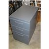 Image 1 : GREY METAL 3 DRAWER FILING CABINET