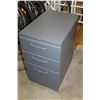 Image 1 : GREY METAL 3 DRAWER FILING CABINET