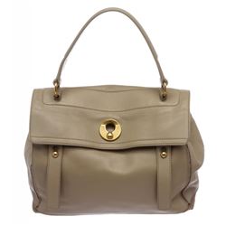 Yves Saint Laurent Taupe Leather Muse Two Tote Bag