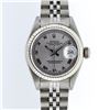 Rolex Stainless Steel Slate Grey Roman DateJust Ladies Watch