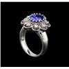 Image 4 : 14KT White Gold 1.73 ctw Tanzanite and Diamond Ring