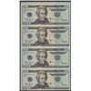 Image 1 : Uncut Sheet of (4) 2004 $20 Federal Reserve STAR Notes