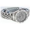 Image 3 : Rolex Ladies SS Slate Grey Diamond Pyramid Bezel Datejust Wristwatch