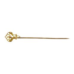 0.02 ctw Diamond Stick Pin - 10KT Yellow Gold