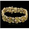14KT Yellow Gold 37.44 ctw Yellow Sapphire and Diamond Bracelet