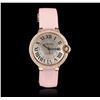 Image 2 : Cartier 18KT Yellow Gold 2.00 ctw Diamond Ballon Bleu Ladies Watch