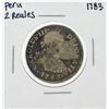 Image 1 : 1783 Peru 2 Reales Silver Coin