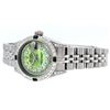 Image 8 : Rolex Ladies SS Diamond Lugs Green MOP VS Diamond and Emerald Datejust Wristwatc