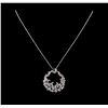 Image 1 : 14KT White Gold 3.14 ctw Diamond Pendant With Chain