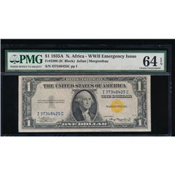 1935A $1 North Africa Emergency Silver Certificate PMG 64EPQ