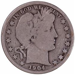 1904-S Barber Half Dollar Coin