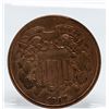 Image 1 : 1867 2 Cent Coin