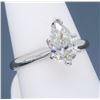 Image 7 : Platinum 1.06ct Pear Shaped Diamond Ring